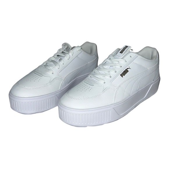 Women's Puma Karmen Rebelle Platform Casual Shoes in White - Picture 4 of 7